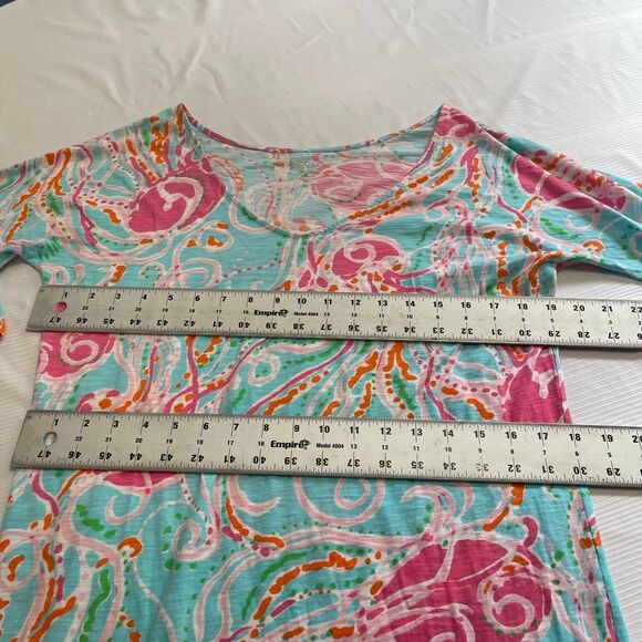Lilly Pulitzer Jellies We Be Jammin Jellyfish T-Shirt Dress Size Medium - Picture 3 of 6